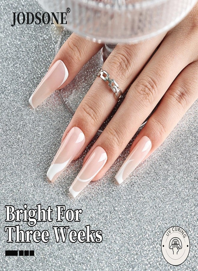 JODSONE White Swirl Nail Art Liner Gel Polish,10ml Classic Color 3D Nail Art Pens Effect Nail Print Design with Thin Brush for French Tips Manicure Painting DIY at Home - LB02 - Image 4